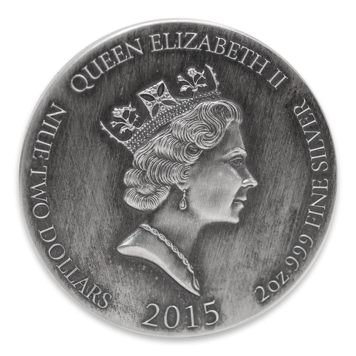 ニウエ　2015年　銀貨　$2　@2-17 ニウエ 2015年 銀貨 $2 @2-17