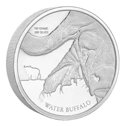 2017 DRC Water Buffalo 100 g Silver Coin