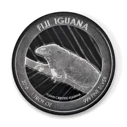 2016 Fiji Iguana 1 Oz Silver Coin