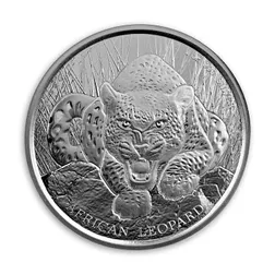 2017 Ghana African Leopard 1 oz Silver Coin