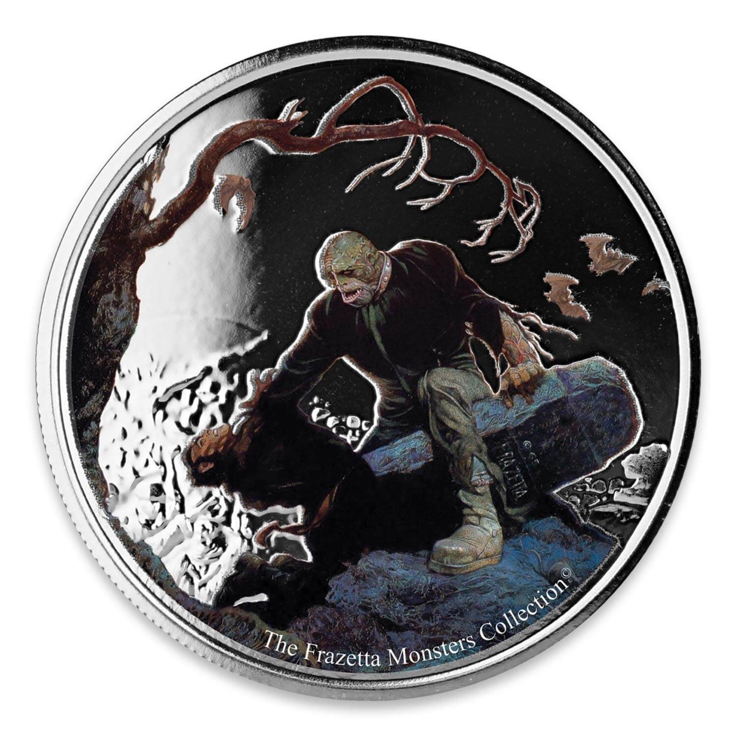 2017 Frazetta Monster Collection | Beyond the Grave 1 oz Silver Color Coin