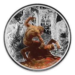 2017 Frazetta Monster Collection | Werewolf vs The Count 1 oz Silver Color Coin