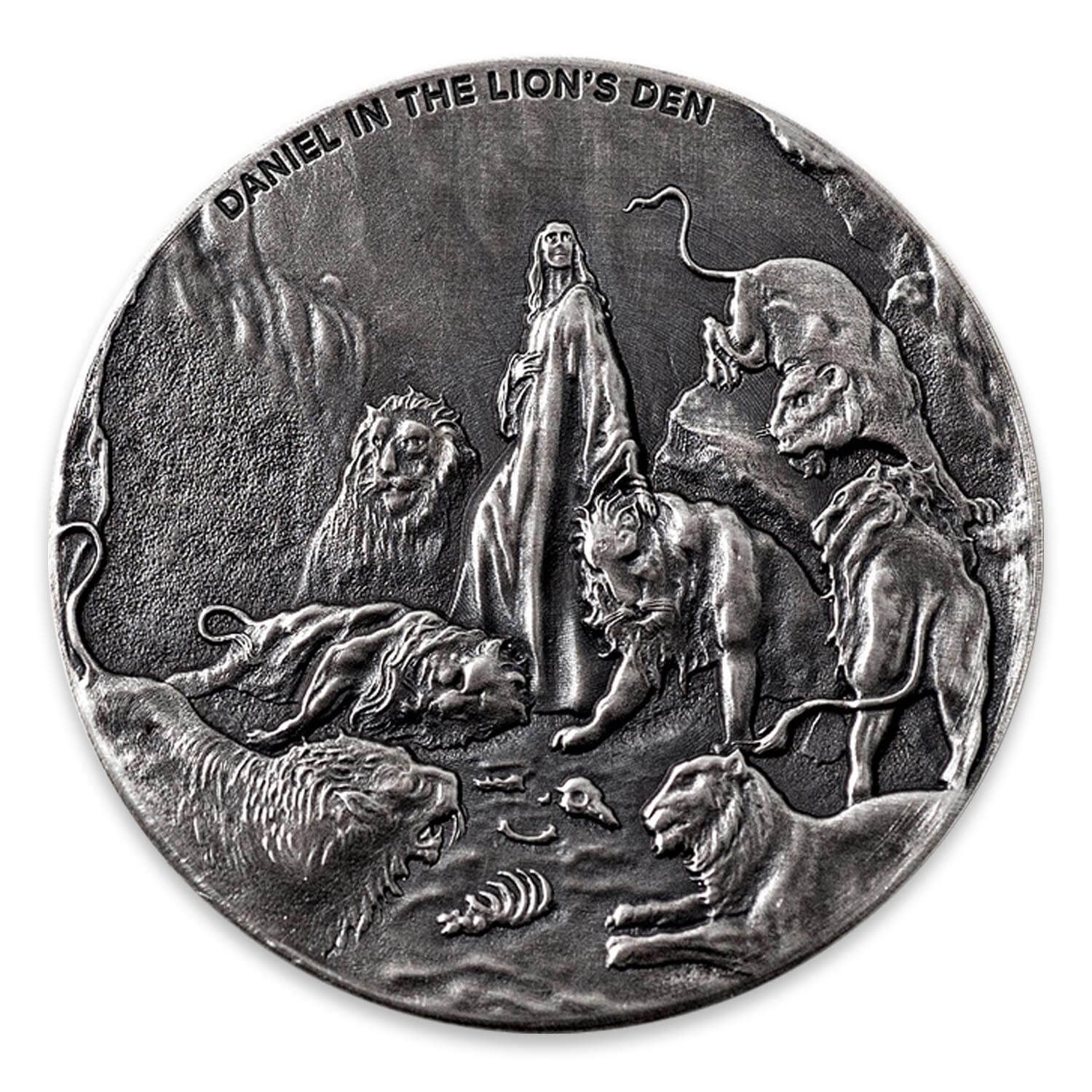 2016 Biblical Series | Daniel in the Lion’s Den 2 Oz Silver Coin
