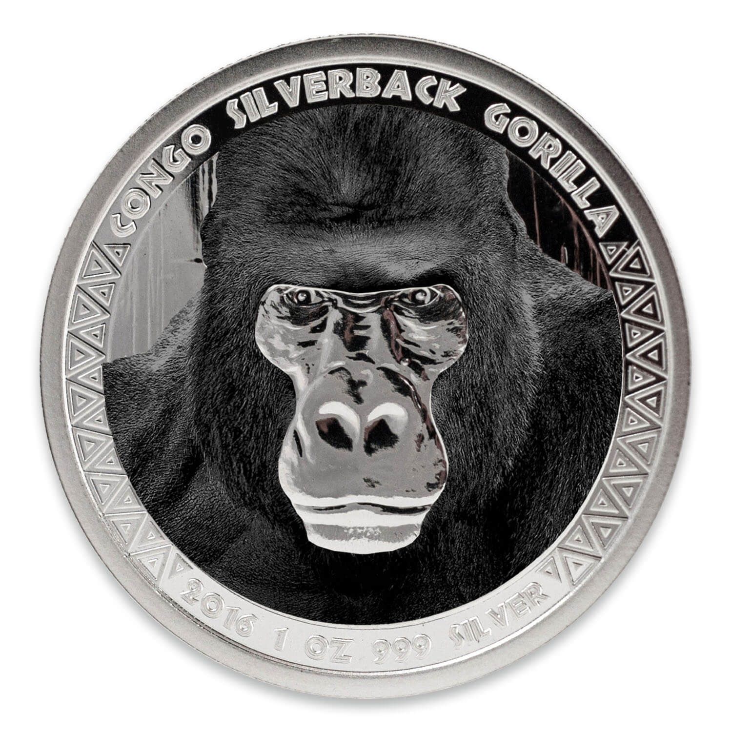 コンゴ シルバーバックゴリラ 銀貨 2020年 1オンス 2020 Congo Silverback Gorilla 1 oz Silver Coin