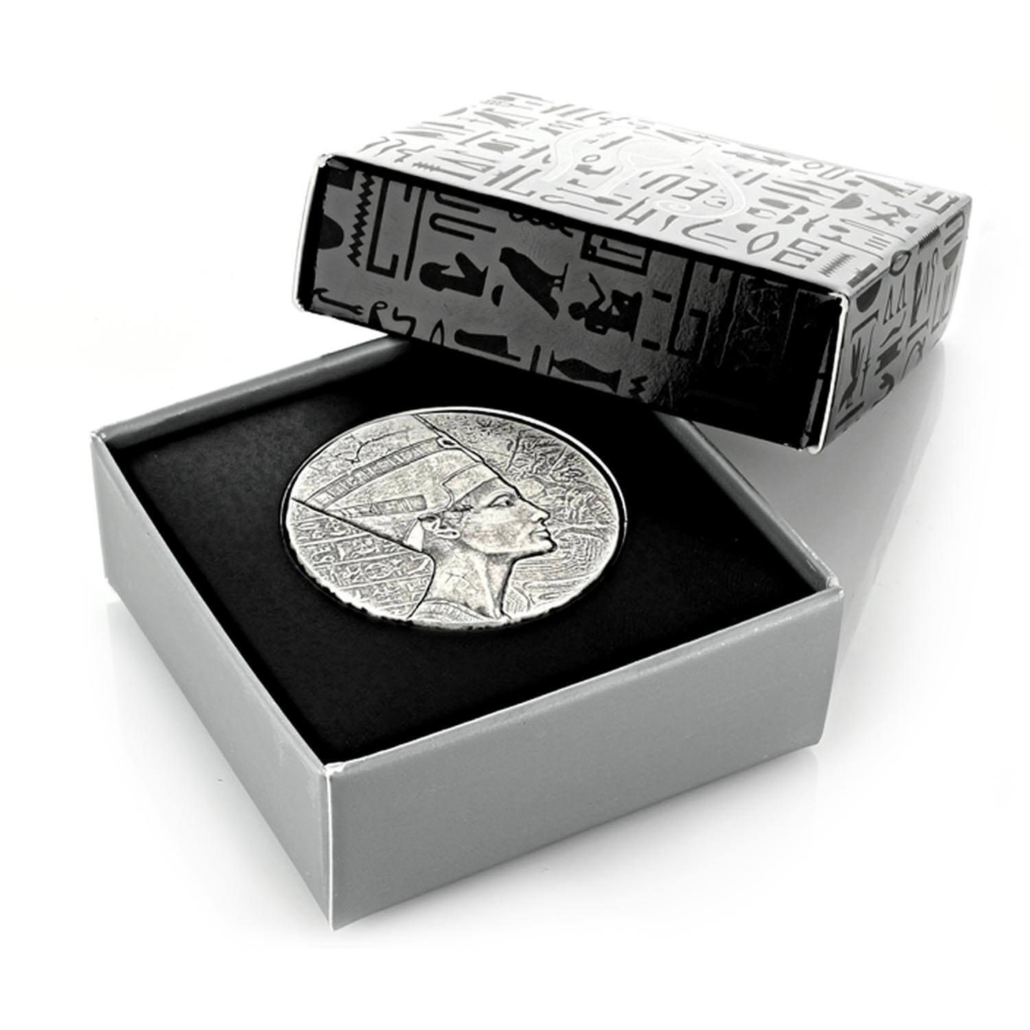 2017 Chad ERS Nefertiti 5oz Silver Antiqued Coin