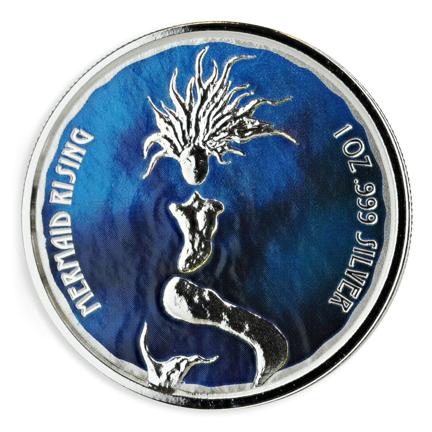 2018 Fiji Mermaid Rising 1oz Silver Color Coin