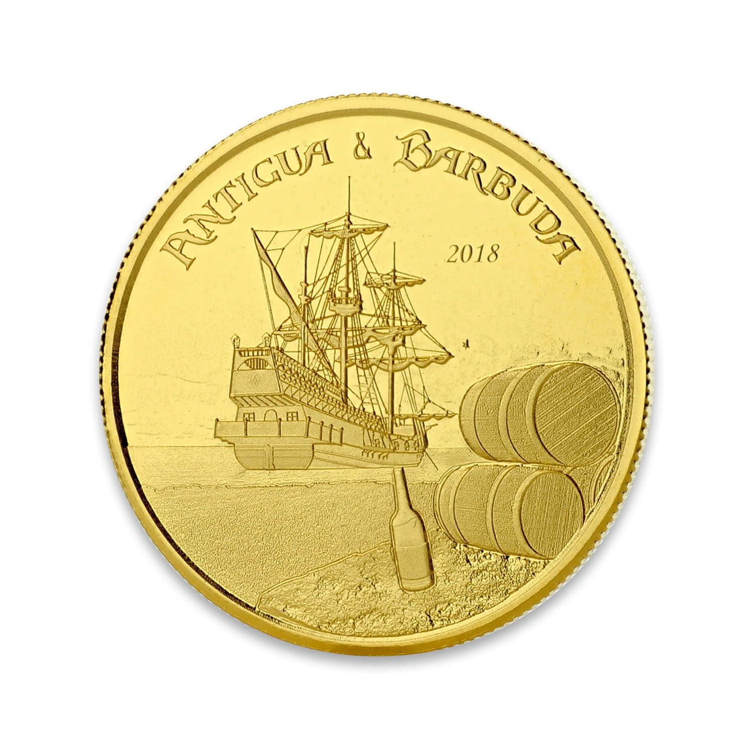 2018 EC8 Antigua & Barbuda “Rum Runner” 1 oz Gold Coin