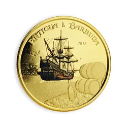 2018 EC8 Antigua & Barbuda "Rum Runner" 1 oz Gold Color Coin