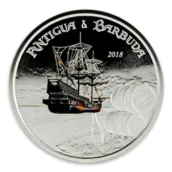 2018 EC8 Antigua & Barbuda "Rum Runner" 1 oz Silver Color Coin