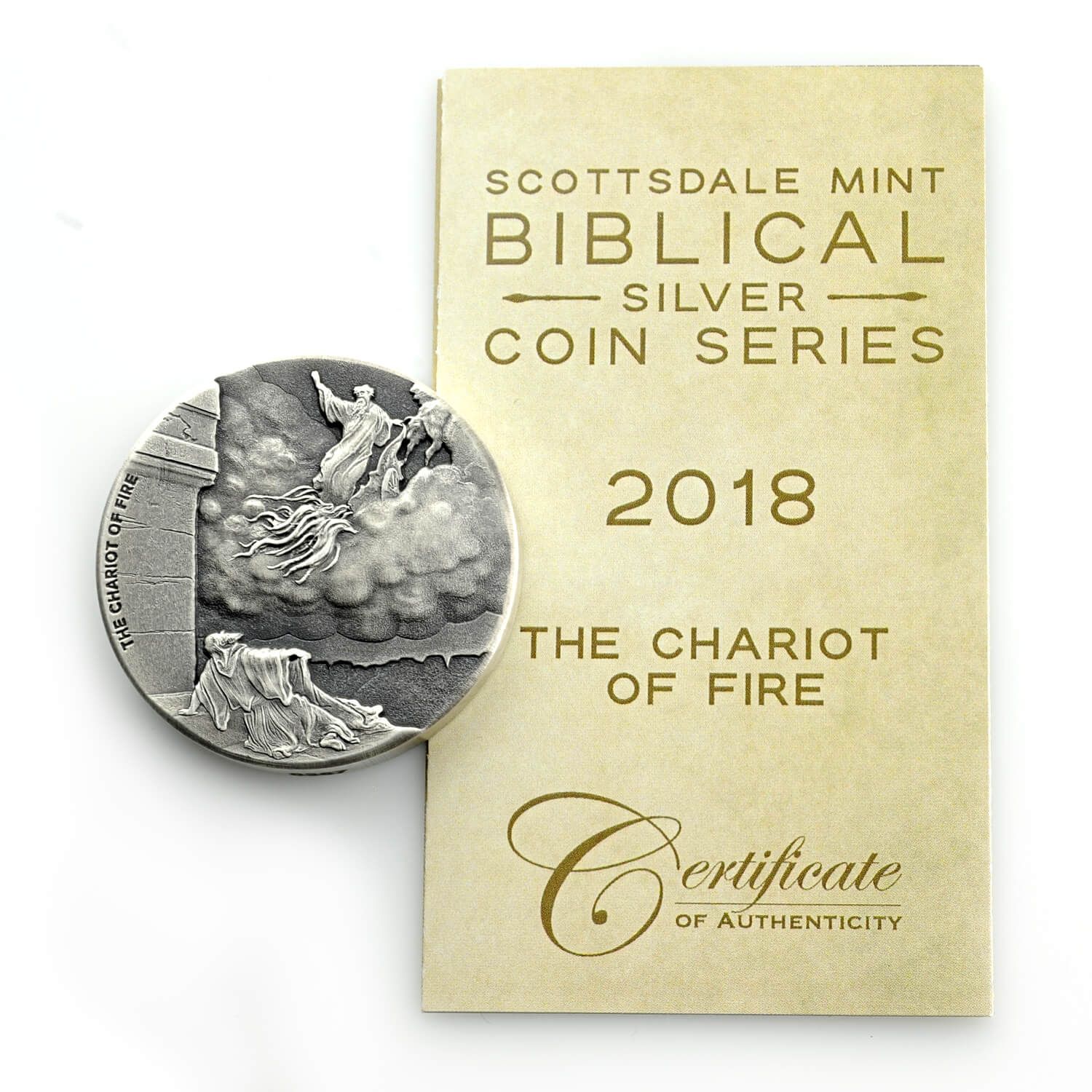 2018 Biblical Series | Chariot of Fire 2 oz Silver Coin
