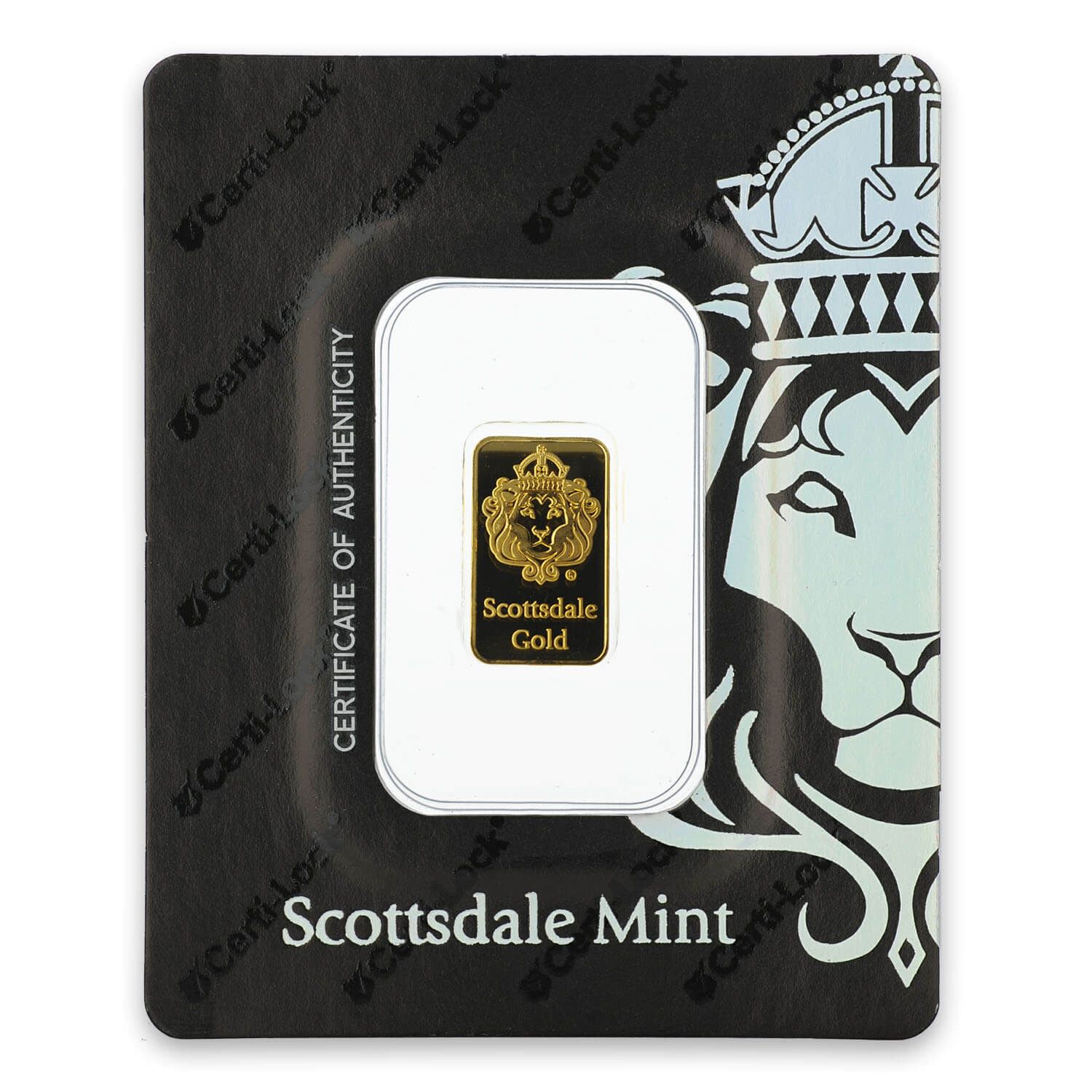 Scottsdale Gold 2 g Lion Gold Bar | Scottsdale Mint