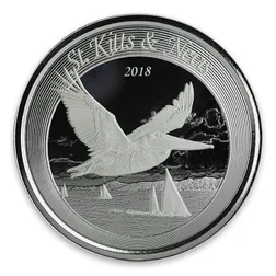 2018 EC8 St. Kitts & Nevis "Brown Pelican" 1 oz Silver Coin