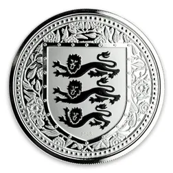 2018 Royal Arms of England 1 oz Silver Color Coin (Black)