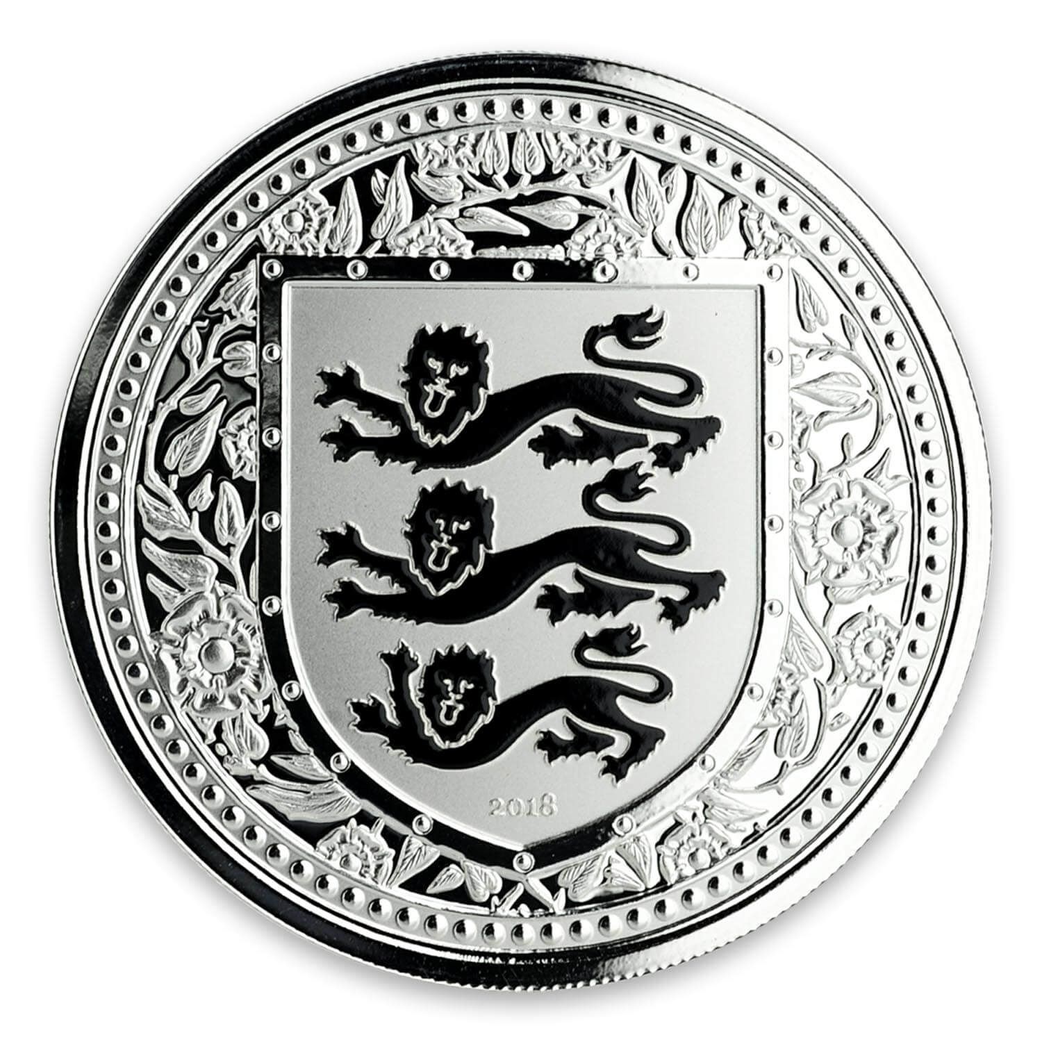 2018 Royal Arms of England 1 oz Silver Color Coin (Black)