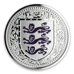 2018 Royal Arms of England 1 oz Silver Color Coin (Purple)