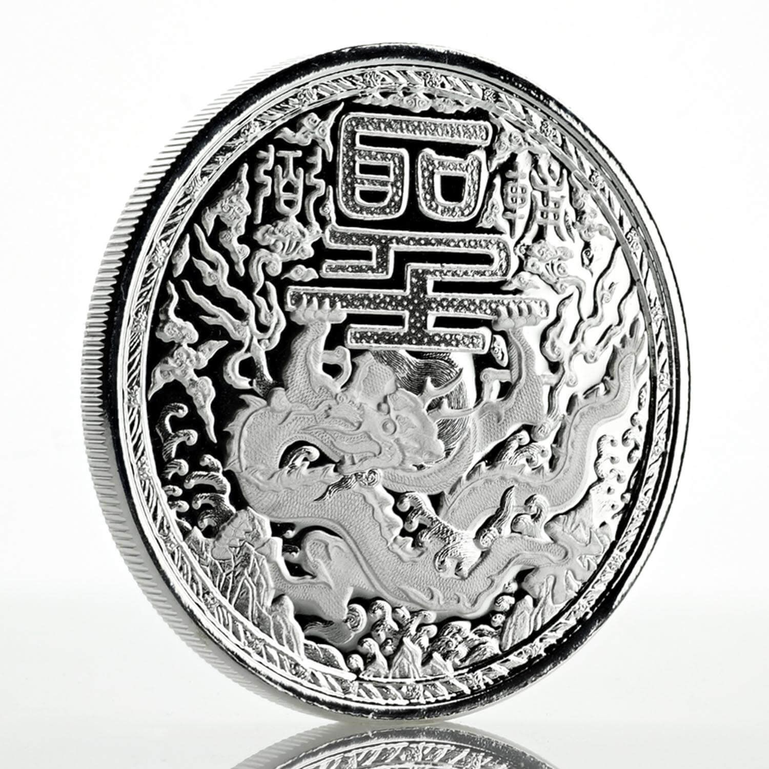 2018 Cameroon Imperial Dragon 1 oz Silver Coin