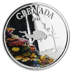 2018 EC8 Grenada "Diving Paradise" 1 oz Silver Color Coin