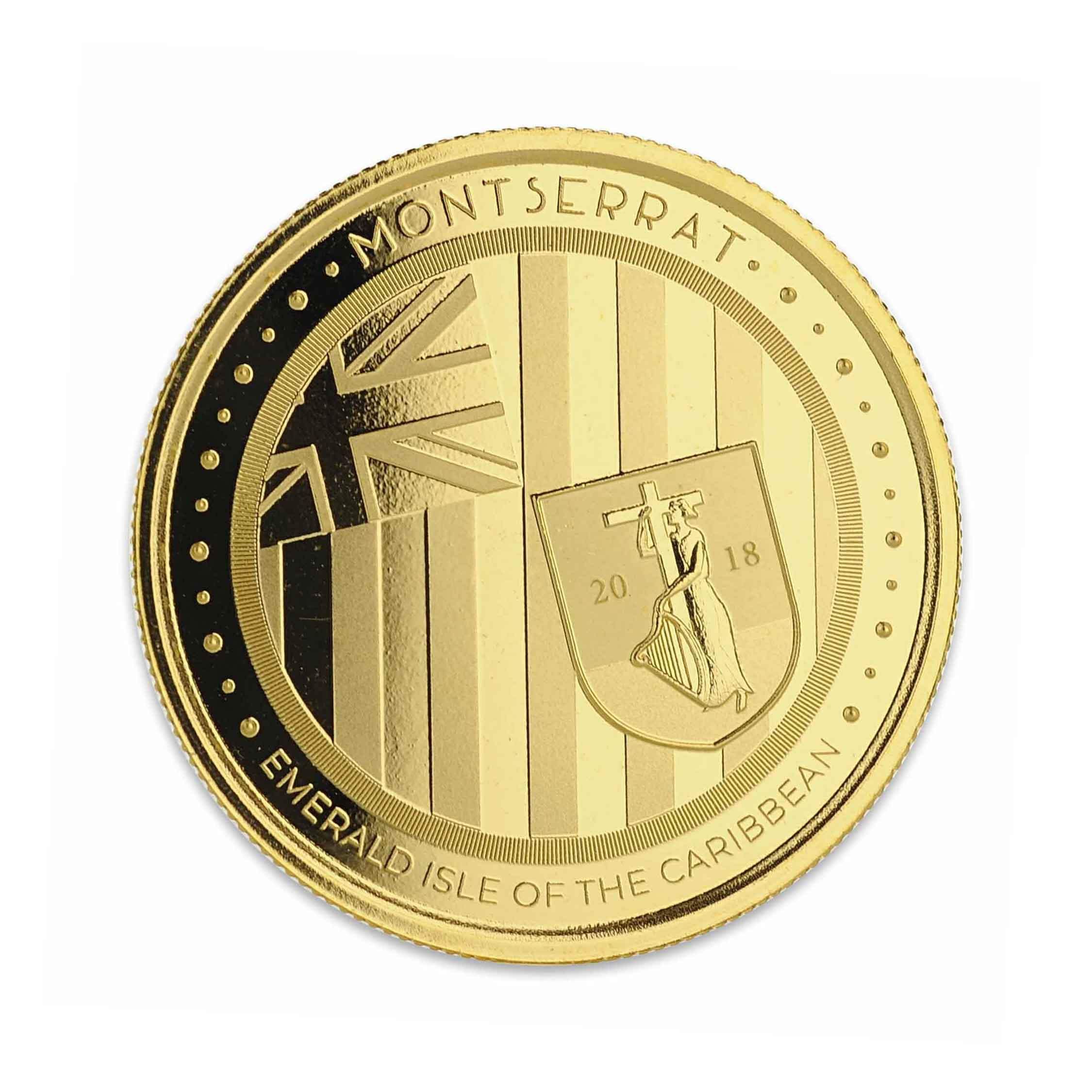 2018 EC8 Montserrat “Emerald Isle of the Caribbean” 1 oz Gold Coin