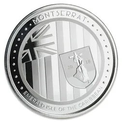 2018 EC8 Montserrat "Emerald Isle of the Caribbean" 1 oz Silver Coin