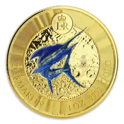 2018 Cayman Islands Marlin 1 oz Gold Color Coin