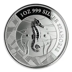 2018 Samoa Seahorse 1 oz Silver Reverse-Proof Coin
