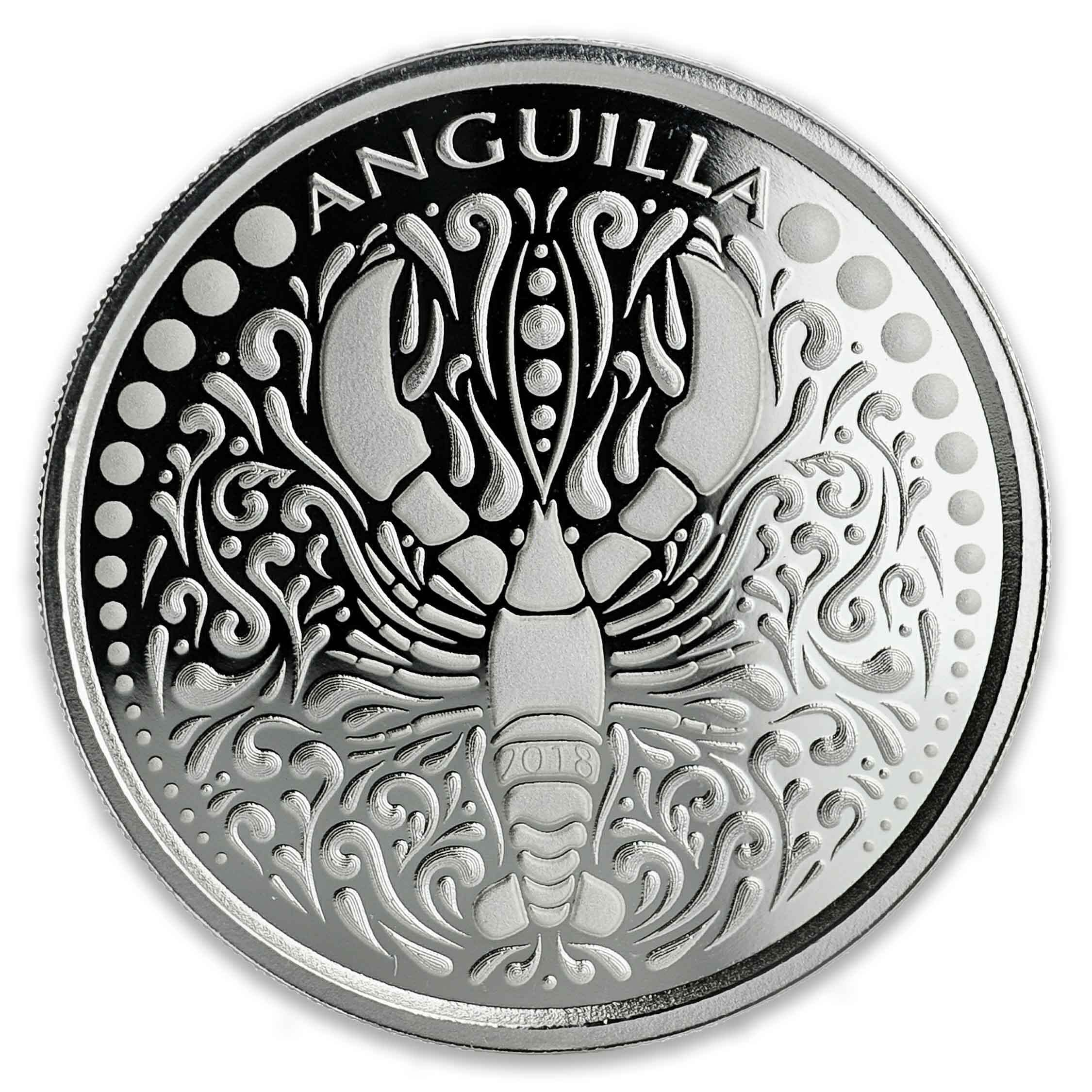 2018 EC8 Anguilla Lobster 1 oz Silver Coin