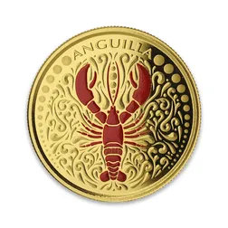 2018 EC8 Anguilla Lobster 1 oz Gold Color Coin