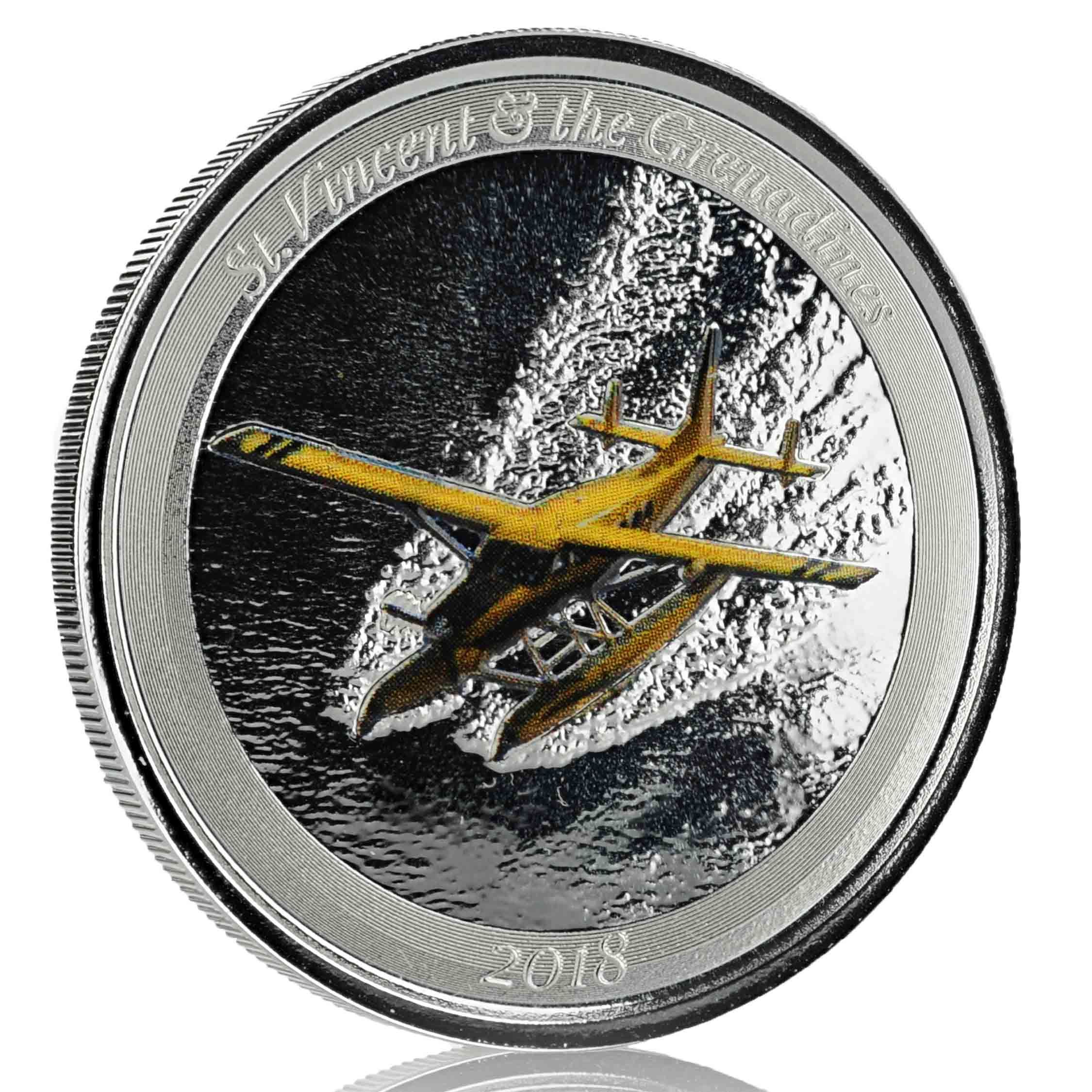 2018 EC8 St. Vincent & the Grenadines Seaplane 1 oz Silver