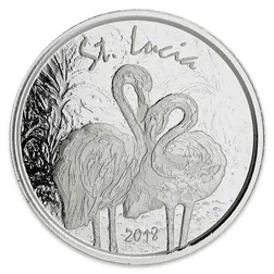 2018 EC8 St. Lucia Flamingo 1 oz Silver Coin