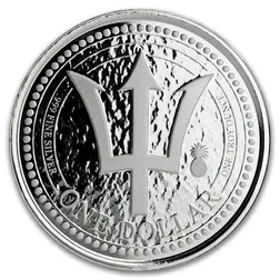Barbados Trident Silver - 1 oz Silver Coin