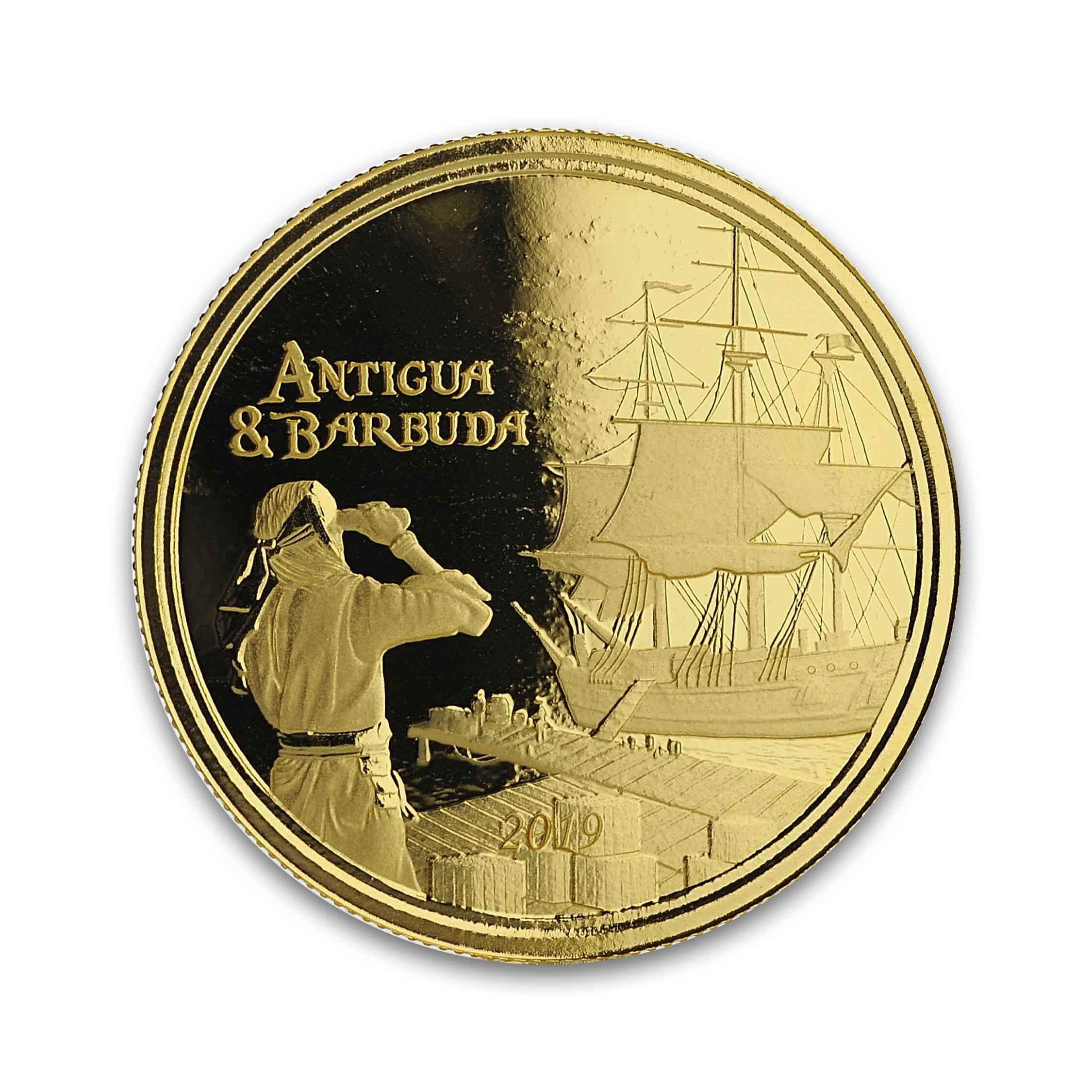 2019 EC8 Antigua & Barbuda “Rum Runner” 1 oz Gold Coin