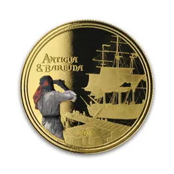 2019 EC8 Antigua & Barbuda "Rum Runner" 1 oz Gold Color Coin