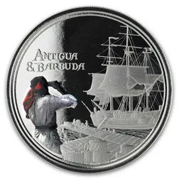 2019 EC8 Antigua & Barbuda "Rum Runner" 1 oz Silver Color Coin