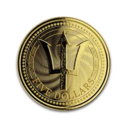 2019 Barbados Trident 1 oz Gold Coin