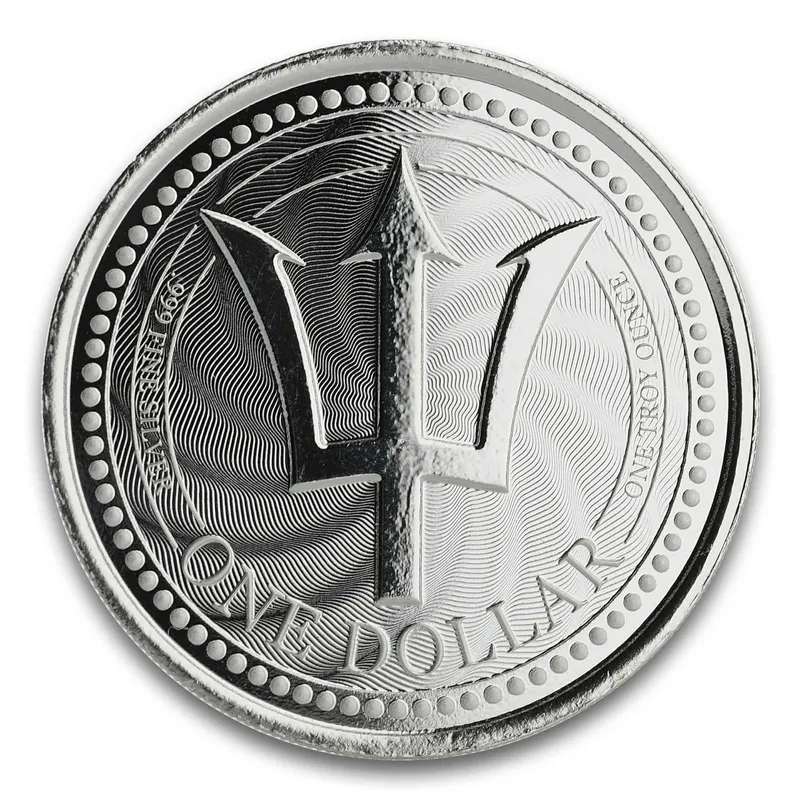 Barbados Trident Silver - 1 oz Silver Coin