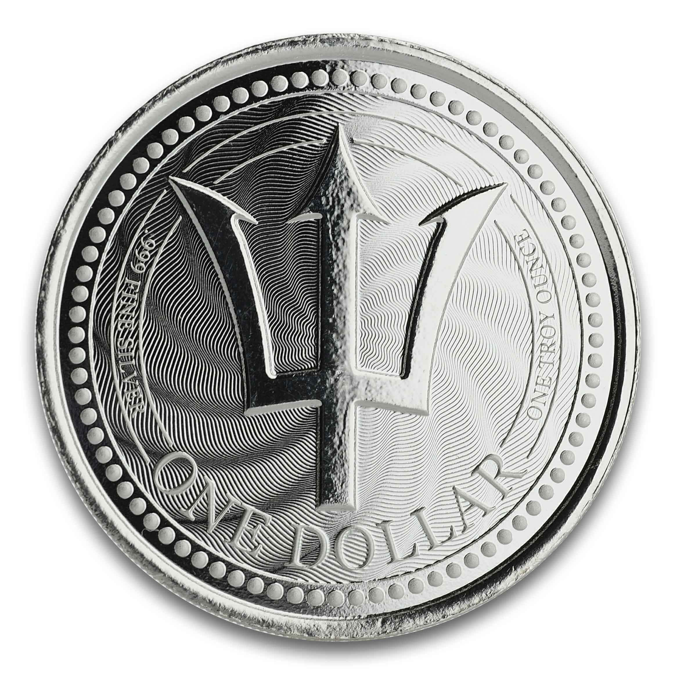 2019 Barbados Trident 1 oz Silver Coin