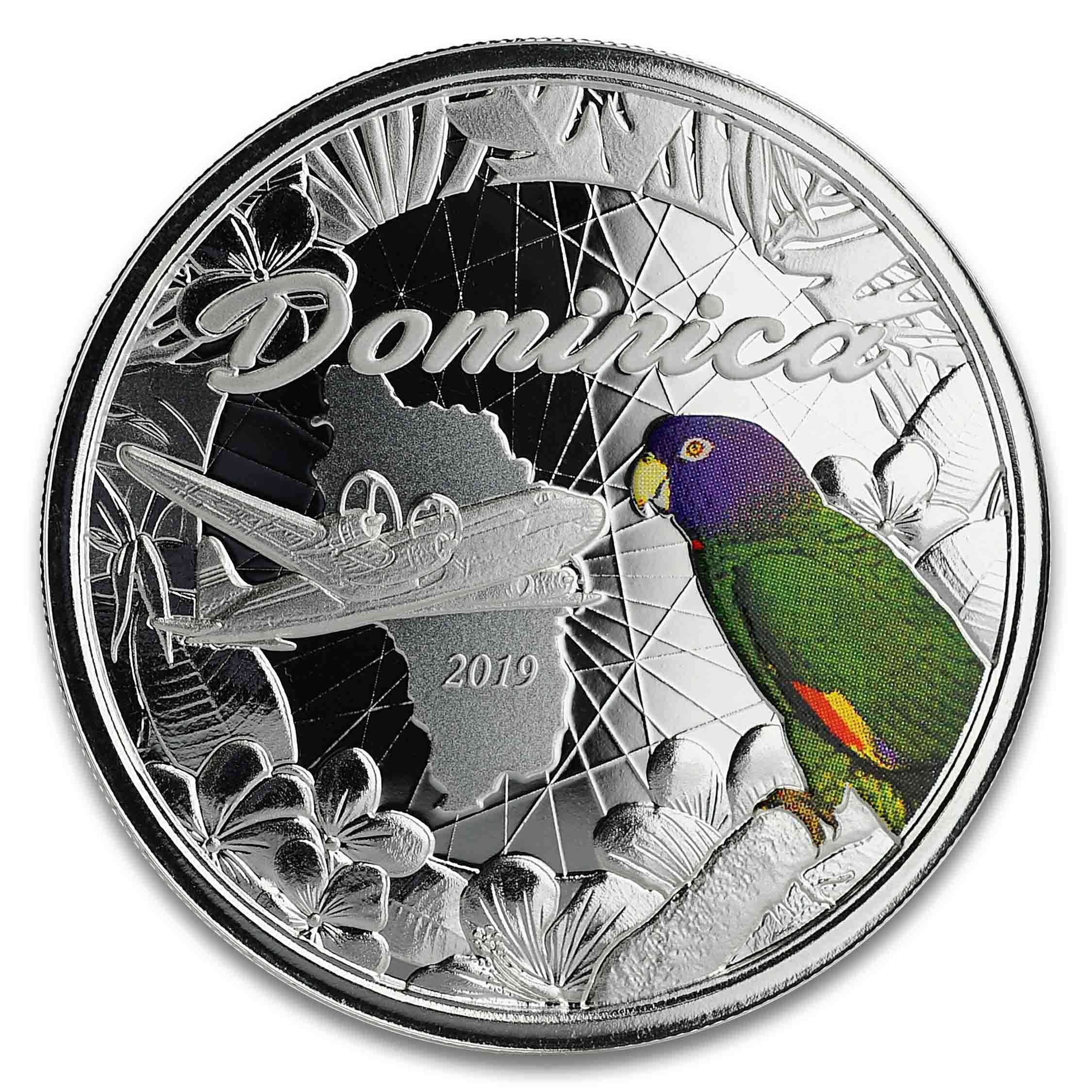 2019 EC8 Dominica “The Nature Isle” 1 oz Silver Color Coin