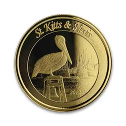 2019 EC8 St. Kitts & Nevis "Brown Pelican" 1 oz Gold Coin