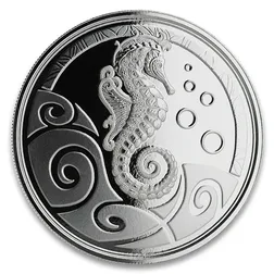2019 Samoa Silver Seahorse 1 oz Silver Coin