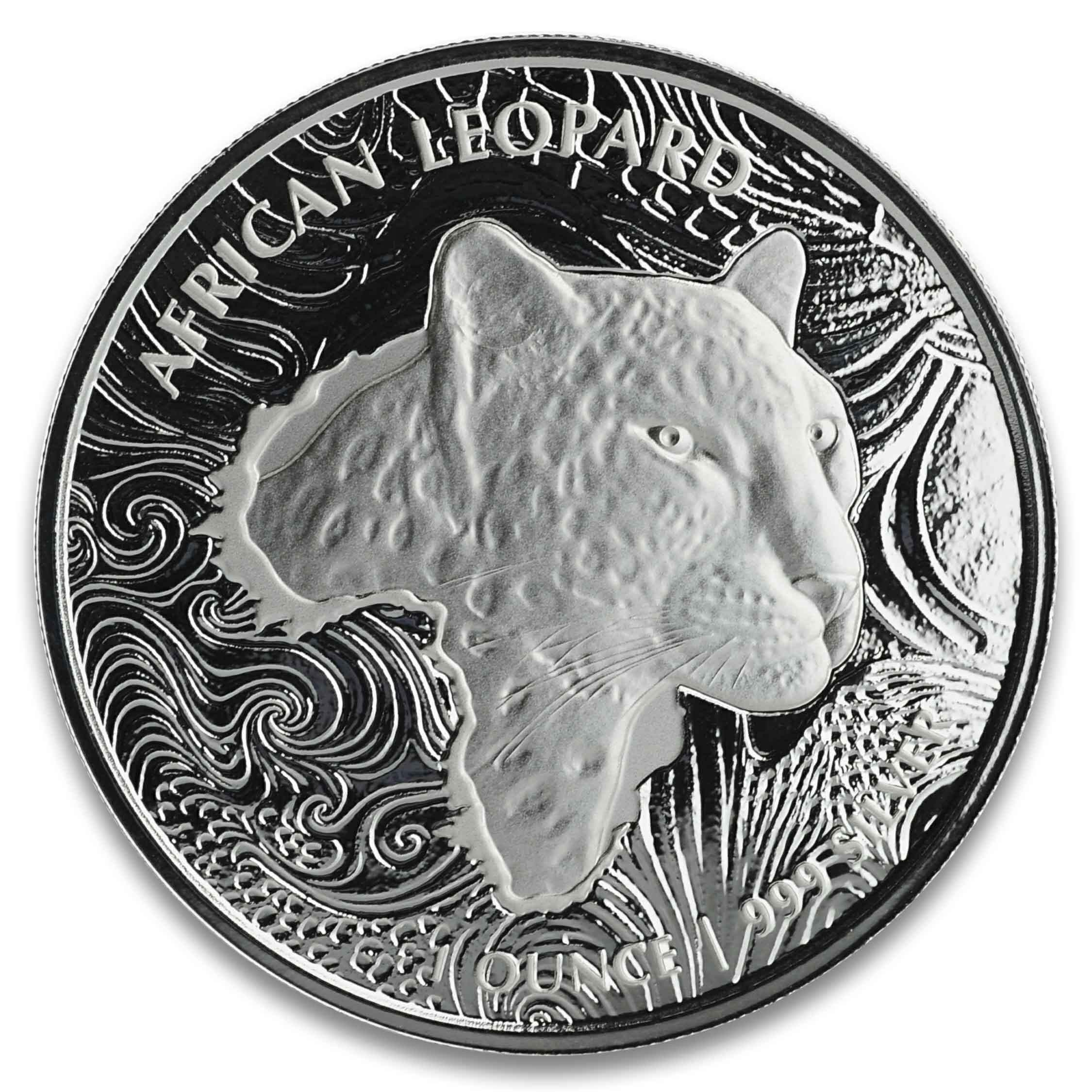 2019 Ghana African Leopard 1 oz Silver Coin Legal Tender