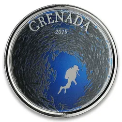 2019 EC8 Grenada "Diving Paradise" 1 oz Silver Color Coin