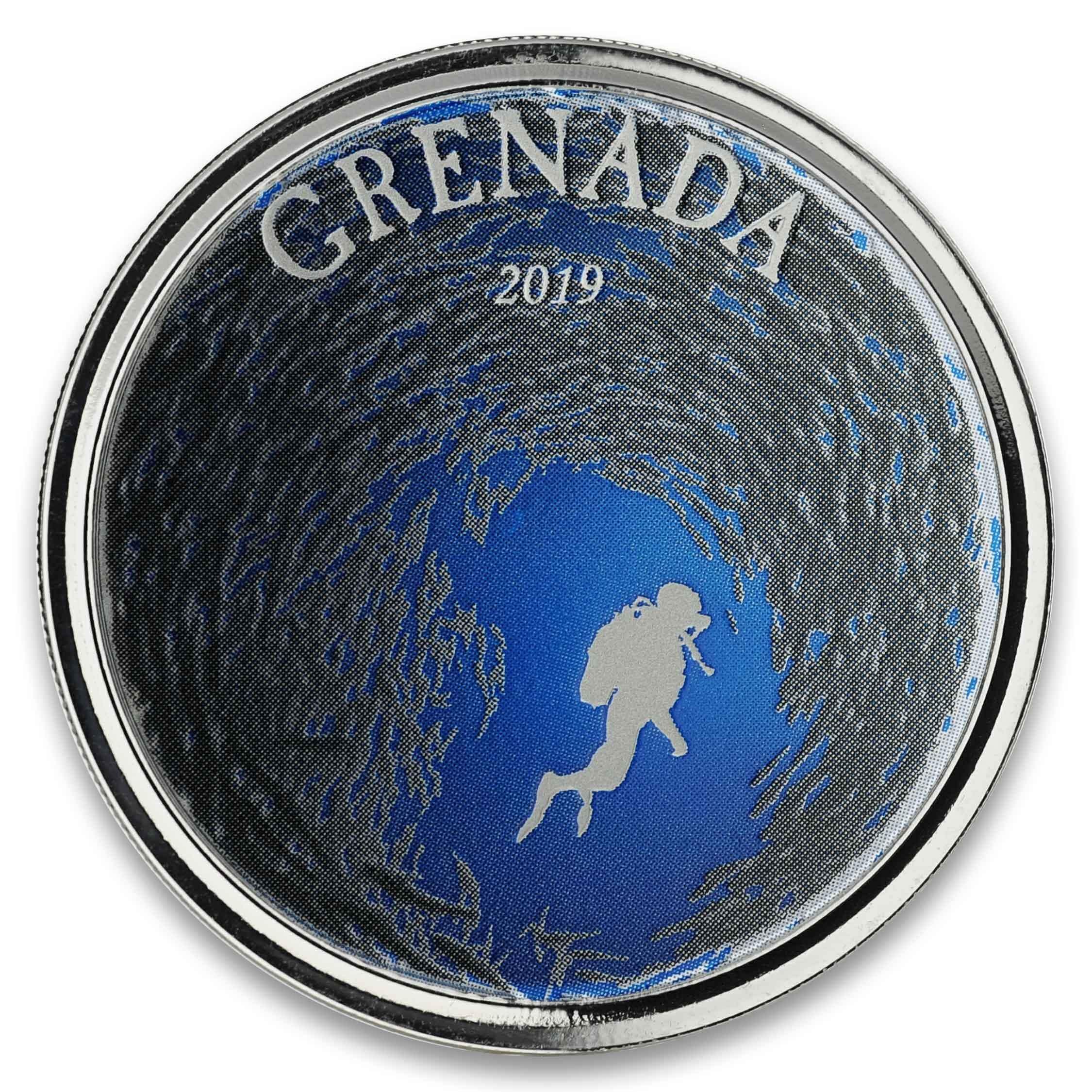 2019 EC8 Grenada “Diving Paradise” 1 oz Silver Color Coin