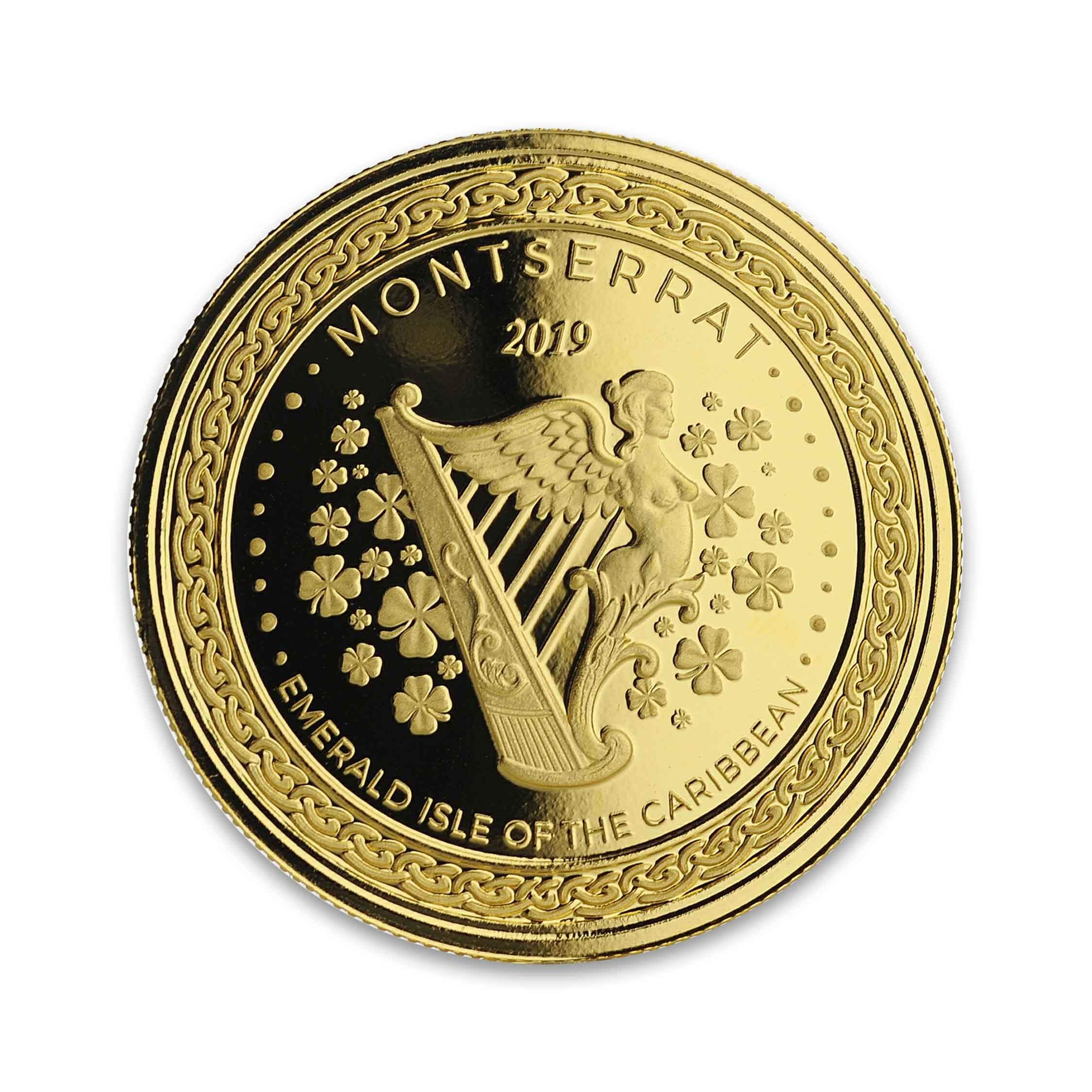 2019 EC8 Montserrat “Emerald Isle of the Caribbean” 1 oz Gold Coin