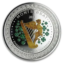 2019 EC8 Montserrat "Emerald Isle of the Caribbean" 1 oz Silver Color Coin