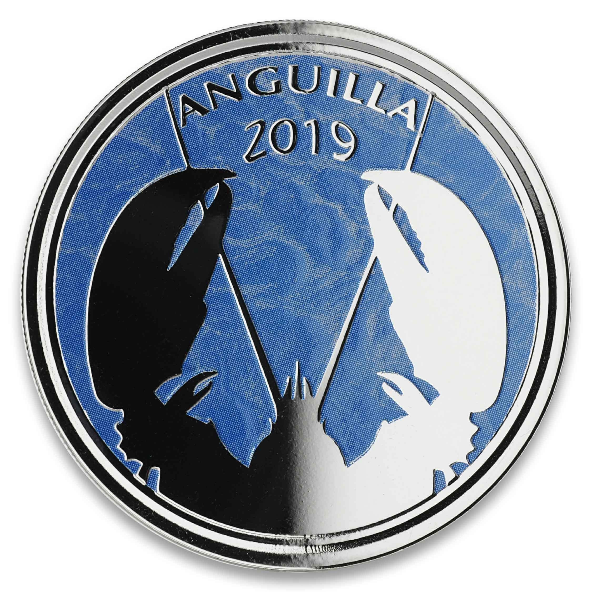 2019 EC8 Anguilla “Lobster” 1 oz Silver Color Coin