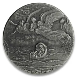 2019 Biblical Series | Moses on the Nile 2 oz Silver Coin