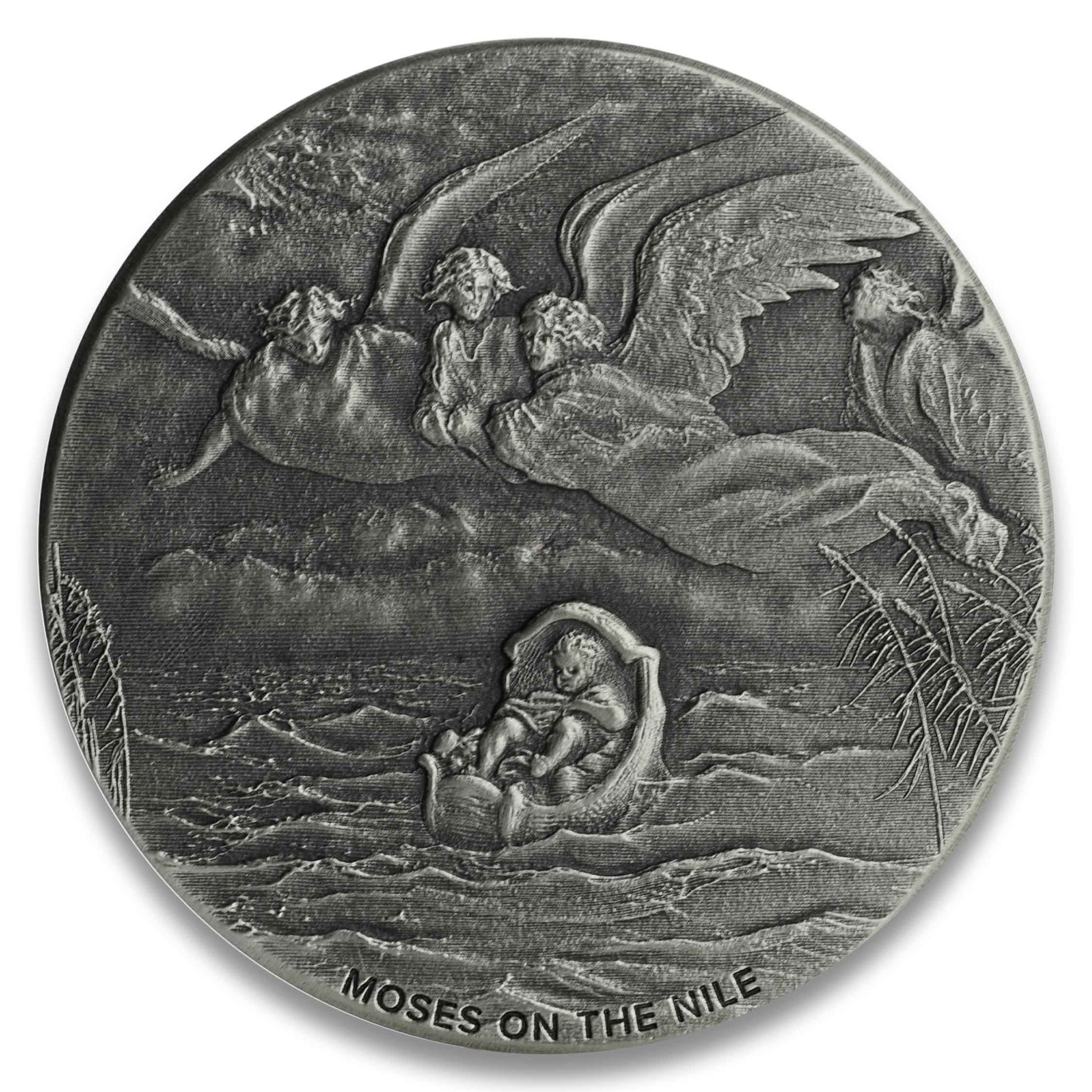 2019 Biblical Series | Moses on the Nile 2 oz Silver Coin