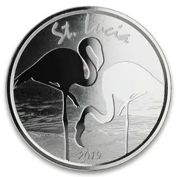 2019 EC8 St. Lucia "Flamingo" 1oz Silver Coin