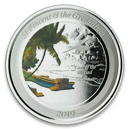 2019 EC8 St. Vincent & the Grenadines "Island Hopping" 1 oz Silver Color Coin