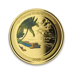 2019 EC8 St. Vincent & the Grenadines "Island Hopping" 1 oz Gold Color Coin